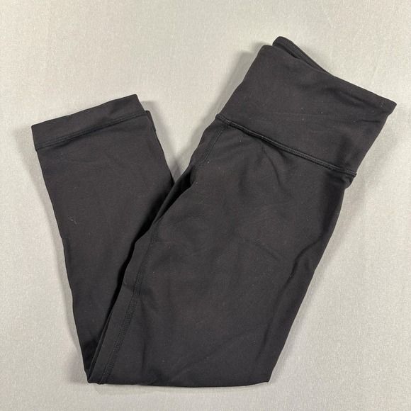 lululemon athletica Pants - Lululemon Leggings Womens 4 Black High Rise Capri Yoga Athletic Stretch Gym